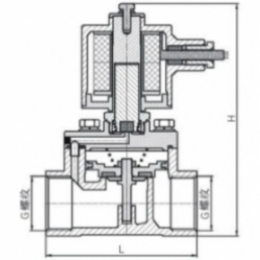 不銹鋼法蘭高壓電磁閥結構圖